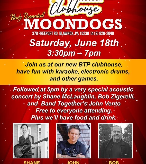 Moondog’s W/ Shane McLaughlin & Bob Zigerelli